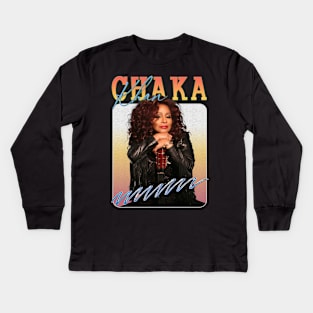 Vintage Aesthetic Chaka Khan Kids Long Sleeve T-Shirt